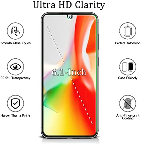 MAYtobe [2 Paket] Samsung Galaxy S23 Ekran Koruyucu Temperli Cam için Tasarlanmış, Ultrasonik Parmak İzi Tarayıcıyı