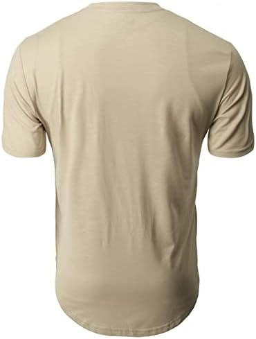 H2H Erkek Casual Slim Fit Kısa Kollu T-Shirt Yumuşak Hafif V Yaka / Ekip Boyun Boyutu XS 3XL