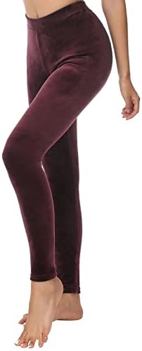 Dolcevida Kadınlar Rahat Kadife Legging Tereyağlı Yumuşak Sıcak Kadife Streç Dikişsiz Yoga Pantolon