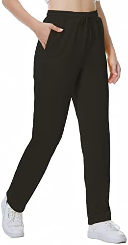 BETTERCHİC kadın Sweatpants Antistatik Mikro Polar Ter cepli pantolon Düz Bacak Sweatpant Kadınlar için Boyutu S-2XL