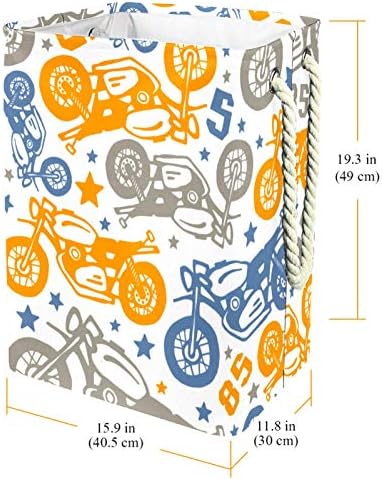 NDKMEHFOJ Motosiklet Çizimleri çamaşır sepeti Sepetleri Su Geçirmez Kirli Giysiler Sıralayıcısı Katlanabilir Yumuşak