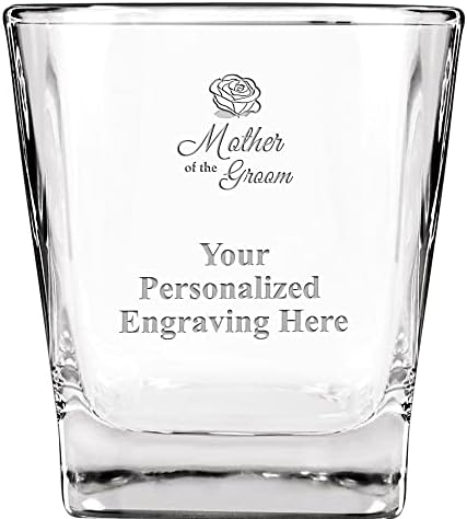 Damadın Annesi Kişiselleştirilmiş viski bardağı es, 8.7 oz Lazer Kazınmış Özel Damadın Annesi viski bardağı Hediye,