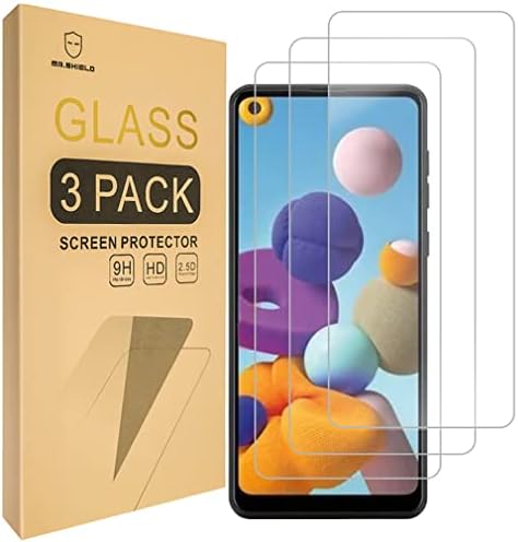Bay Kalkan [3'lü Paket] Samsung Galaxy A21 için Tasarlandı [Maksimum Kapak Ekranı Sürümünü Yükseltin] [Temperli Cam]