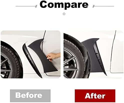 Subaru BRZ 2022 yan çamurluklar gerçek karbon fiber dekoratif çıkartmalar araba aksesuarları (Mat siyah karbon fiber)