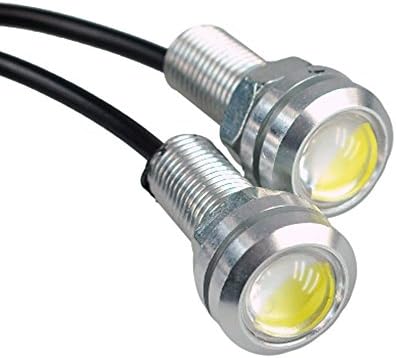 ucomshop 12 V 9 W LED DRL kartal Göz araba ışıkları Sis Gündüz Ters Sinyal beyaz 2'li paket