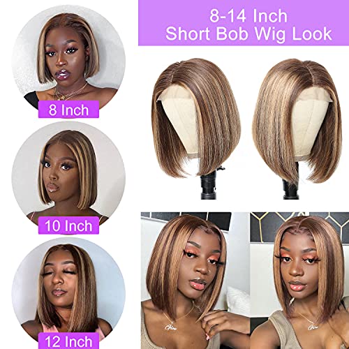 UpgradeU 4x4 Vurgulamak 4/27 İnsan Saçı dantel ön peruk Siyah Kadınlar için 150 % Yoğunluk Bal Sarışın Dantel ön