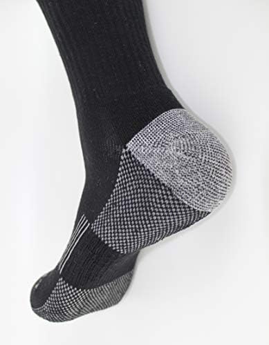 rıfıx 6-pairs erkek Atletik Yastıklı Koşu Performansı Kaburga Ekip Çorap, Pamuk Kaymaz Nem Esneklik yürüyüş çorapları