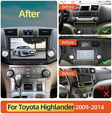 [2G+32G] Toyota Highlander 2009-2014 için Araba Radyo, 10.1 inç Dokunmatik Ekran araba android müzik seti, Apple