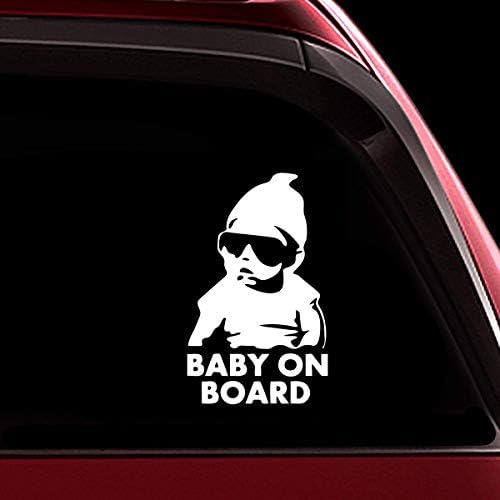 Baby on Board Sign Car Window Sticker-Akşamdan Kalma ve İşeyen Çocuk Tasarım Paketinden Carlos