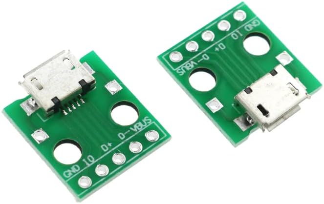 SJZBIN 15 adet Mini USB DIP Adaptörü 5-pin dişi konnektör B Tipi PCB Dönüştürücü Plug-in Kurulu