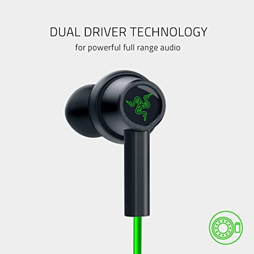 Razer Hammerhead Duo Konsolu: Özel Ayarlı Çift Sürücü Teknolojisi-Sıralı Mikrofon Sessiz Anahtarı-Alüminyum Çerçeve-Özel