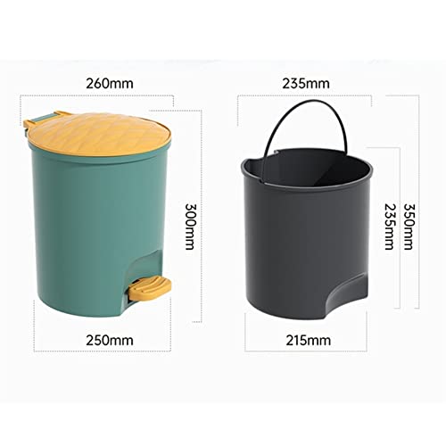 AYMAYA Çöp Kutuları, Ayak çöp tenekesi Ev Oturma Odası Mutfak Yatak Odası Banyo Banyo Ayak Kağıt Sepeti (Renk: Gri)