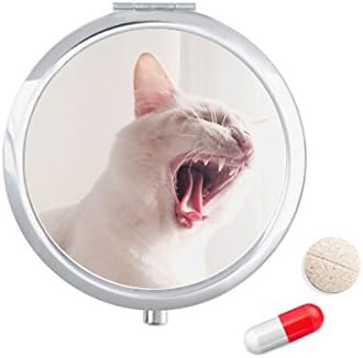 Hayvan Beyaz Fierce Kedi Fotoğraf Hap Durumda Cep tıbbi saklama kutusu Konteyner Dağıtıcı