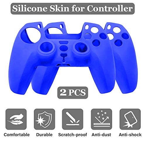 AVİTER PS5 Silikon Denetleyici Skins x 2 Dayanıklı Toz Geçirmez Kavrama Kaymaz Kapak Koruyucu Kılıf Playstation 5