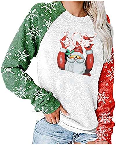Kovaky Merry Christmas Hoodie Kadın Kazak Artı Boyutu Rahat Noel Baskı Kapüşonlu Sweatshirt Tops