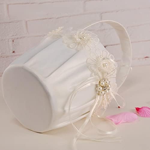 SYFTGMZ Düğün Küçük Çiçek Sepeti Kumaş Depolama El dokuması Kız Sprinkles İnci Malzemeleri