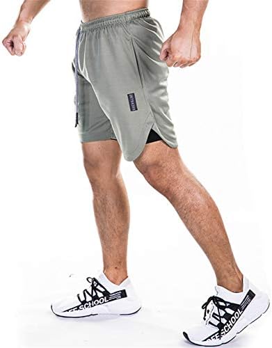 Andongnywell erkek Koşu Hızlı Kuru Hafif Spor Şort Cepler ile Egzersiz Atletik Şort Pantolon