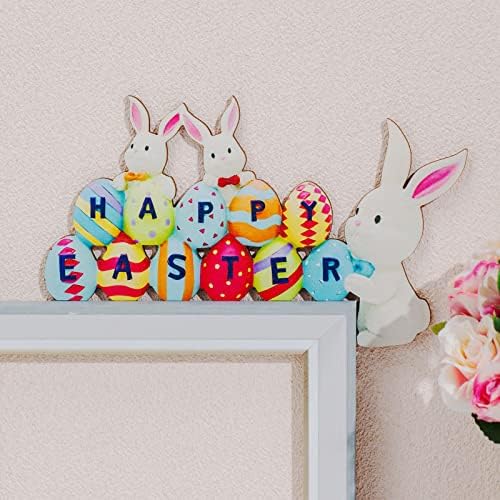 1 ADET Paskalya Kapı Çerçeve Süslemeleri Bahar Bunny Ve Paskalya Yumurtaları Kapı Köşe Burcu Dekor Paskalya Süs Ahşap