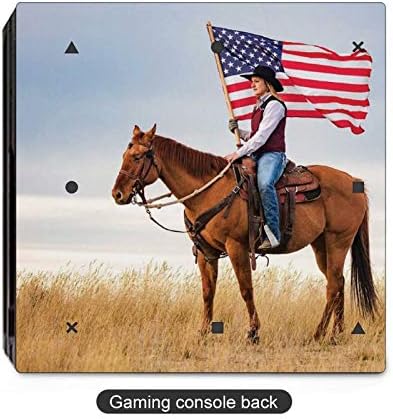 GTYUI Ro - Deo Boğa Ri - Der Amerikan Bayrağı Skins için PS4 Denetleyici-Tüm Vücut PVC Sticker Çıkartma Kapak Cilt