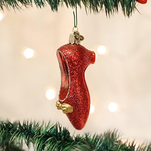 Eski Dünya Noel Ayakkabı Koleksiyonu Cam Üflemeli Süsler Noel Ağacı için Kırmızı Terlik
