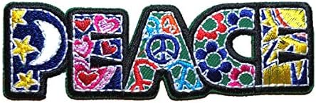 Barış Mektupları Yama Çiçekler ile Renkli İşareti-Demir On / Dikmek-Retro Hippi Yamalar, Sevimli Aplike Ceketler,