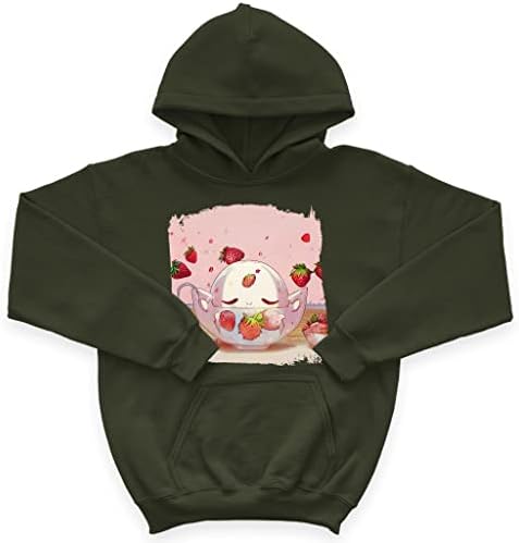 Güzel Çocuk Sünger Polar Kapüşonlu Sweatshirt-Çilek Çocuk Kapüşonlu Sweatshirt-Çocuklar için Renkli Kapüşonlu Sweatshirt
