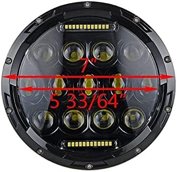 MOCCAN 2 adet 7 LED Far Ampuller 7 inç Yuvarlak Motosiklet LED Far Açı Gözler 12 V 24 V Dönüş Sinyali Ile Uyumlu