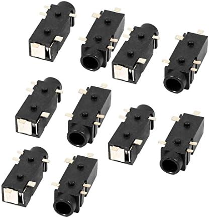 Aexit 10 adet Kulaklık elektrik 5 Pin 3.5 mm SMD PCB dayanağı Dişi Stereo ışık priz soketli konnektör