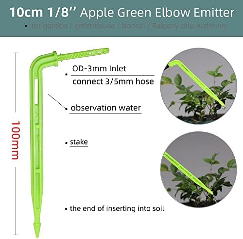 GHGHF Otomatik Hortum Sulama Bahçe Sulama Kiti ile Yeşil Dirsek Damlatıcı Verici Damla Sistemi Bonsai Saksı Bitki