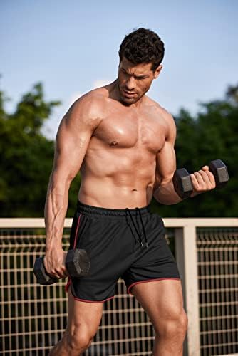 COOFANDY erkek 2 Paket Gömme egzersiz şortu Vücut Geliştirme Spor Koşu Eğitim Jogger Spor Kısa cepli pantolon