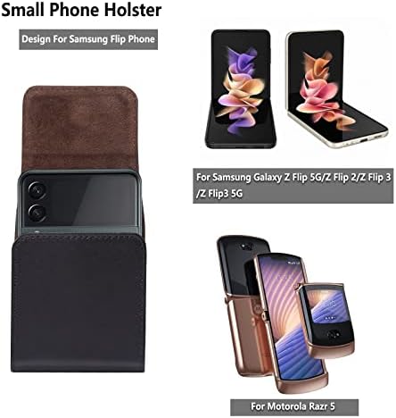 Telefon Kapak Çanta Telefon Kılıfı Samsung Galaxy Z Flip 3 Kılıf ile uyumlu, Z Flip3 5G,Z Flip 2 Deri Cep Telefonu