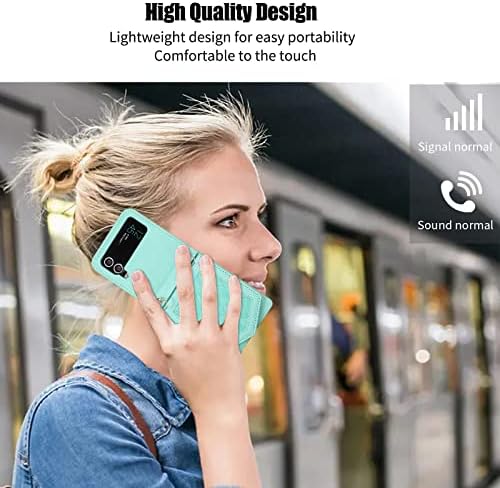 XYX Cüzdan Kılıf Samsung Z Flip4 5G, Crossbody Kayış PU Deri RFID Engelleme Kredi Kartı Tutucu Kart Durumda Galaxy