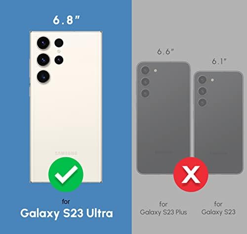 Galaxy S23 Ultra Kılıf için Kalkanlar, Kart Tutucu ve Kickstand/Stand ile Samsung S23 Ultra Cüzdan Kılıf, Samsung
