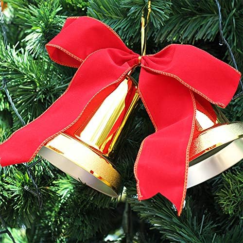 Winlyn 50 Yards Noel Kırmızı Kadife Altın Kenar Kablolu Şerit 2-1 / 2 geniş Büyük Noel Şerit Trim Hediye Sarma Noel