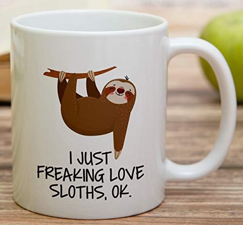 Retreez Funny Mug - I Just Freaking Love Sloths 11 Oz Seramik Kahve Kupaları-Arkadaşlar, iş arkadaşları, kız kardeş,