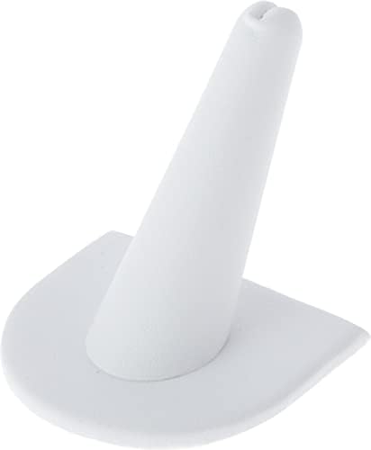 Plymor Beyaz Suni Deri Yüzük Parmağı Ekranı, U Şeklinde Tabanda Tek, 2 G x 2 D x 2 Y