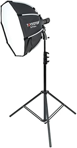 T & YFOTOP 35.4 inç/90 Santimetre Sekizgen Softbox ile S-Tipi Braketi Dağı, taşıma çantası Kamera flaşı Flaşlarla