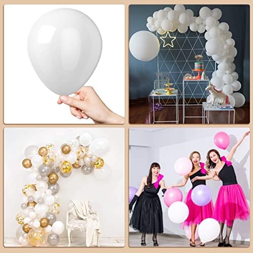 Beyaz Balonlar, 77 Adet 12/10/5 İnç Farklı Boyutlarda Beyaz Balon Garland Kemer Kiti Doğum Günü Partisi Süslemeleri