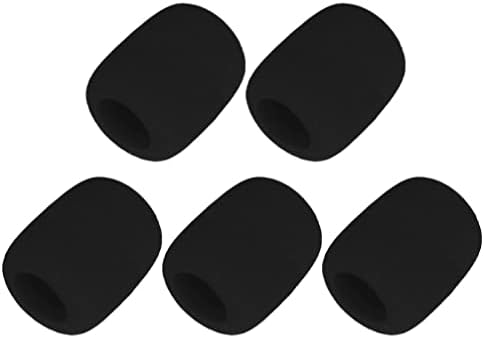 Zerodeko 5 adet Köpük Mikrofon Ön Cam El Mic Kapak Mikrofon Cam Sünger Köpük Kapak Shield Koruma TV Cihazı için Siyah
