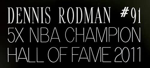 Dennis Rodman İmzalı ve Çerçeveli Kırmızı Chicago Jersey Oto JSA COA