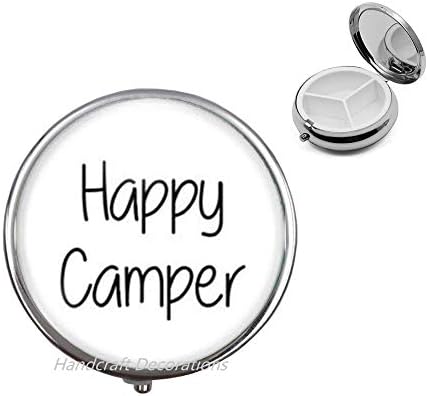 Happy Camper Hap Kutusu-Happy Camper Hap Kutusu-Happy Camper Takı-Hediyeler-En iyi Arkadaş Hap Kutusu-Basit Hap Kutusu.F123'ün