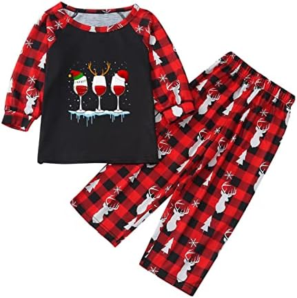 Noel Erkekler Baba Baskı Bluz Tops PJS Seti Pantolon Aile Giyim Pijama Tatil Pijama Aile Penguen