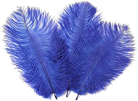 Zamihalaa 10 adet / grup Kraliyet Mavi Devekuşu Tüyü El Sanatları için 15-70 cm / 6-28 Devekuşu Tüyü Devekuşu Tüyleri