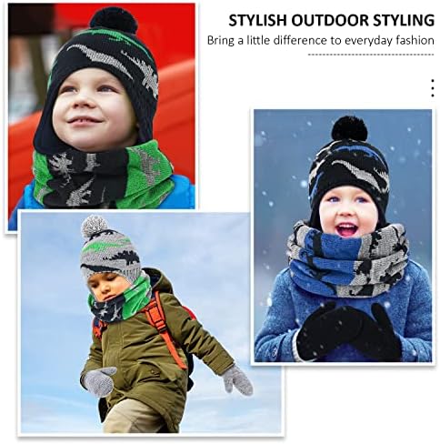 Polar Şapka Erkek Bebek için, Bebek Bere Şapka, Sıcak Kış Kulaklığı Çocuklar Kapaklar Yürümeye Başlayan Çocuk Çocuk