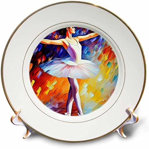 3dRose Ballet Digital Art-Çarpıcı Balerin Dansı. Zengin Alevli Renkler-Plakalar (cp-374812-1)