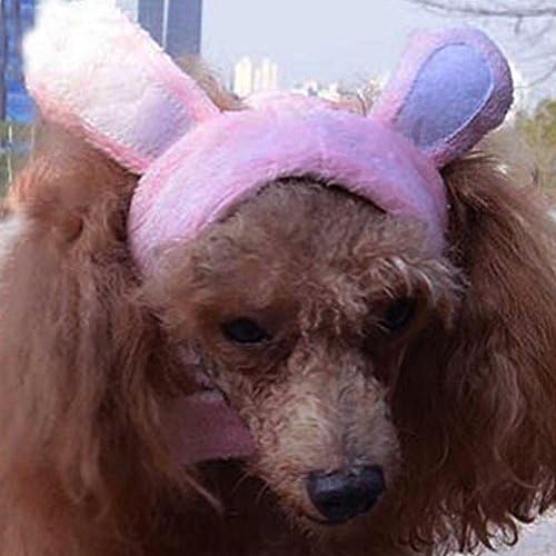 Bro'bear Tavşan Tavşan Şapka Kulakları ile Kediler ve Küçük Köpekler için Parti kostüm aksesuarı Şapkalar (Pembe
