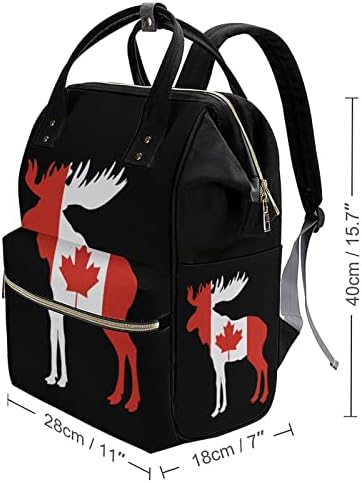 FunnyStar Kanada Bayrağı Geyik Baskılı Bebek Bezi Çantası Bebek Sırt Çantası Nappy Çantalar Su Geçirmez seyahat omuz