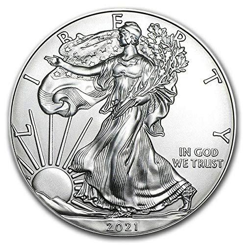 2021 Amerikan Kartal Gümüş Sikke 1 oz 999 İnce Gümüş $1 Parlak Dolaşımsız Yeni