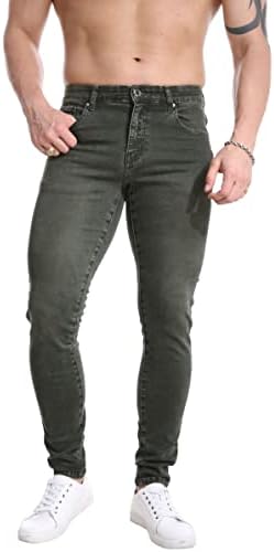 TEGİAS Slim Fit Kot Erkekler için Renkli Rahat Kot Pantolon