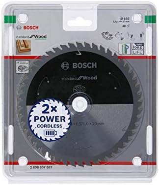 Ahşap için Bosch Profesyonel Daire Testere Bıçağı Standardı (Ahşap, 165 X 20 X 1,5 mm, 48 Diş, Aksesuar Akülü Daire
